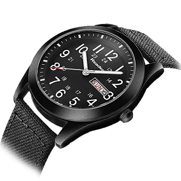 \"2016 Readeel Märke Mode Herr Sportklockor Herr Quartz Datum Klocka Man Läderrem Militär Armé Vattentät Armbandsur\"[HK] Blue