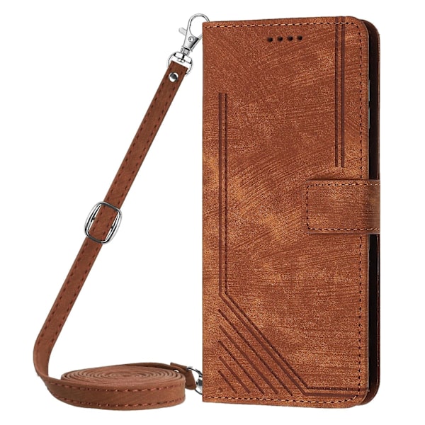 PU-deksel for Motorola Edge 50 Pro[HK] Brown