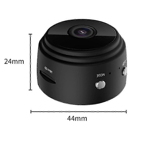 Kodinturvakameran tunnistin, langaton WiFi-kamera sisätilojen kodinturvaan, musta[HK]
