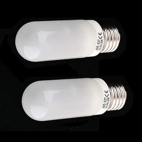 2 stk 250W 220-240V E27 (standard Edison-skrue) frostet halogenpære [hk]