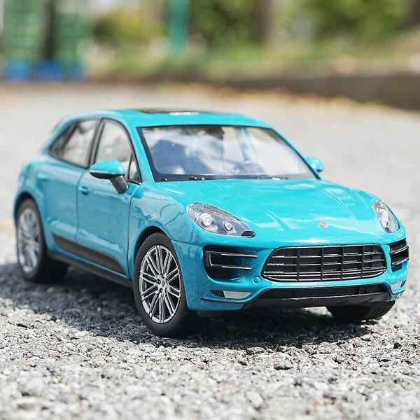 Welly 1:24 Porsche Macan Suv Legetøjsbil i Metal - Modelbiler i Miniature - Legetøjsbiler til Børn [HK] Green