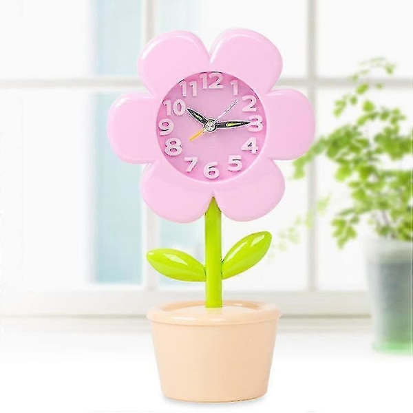 Kreativ Väckarklocka Stereo Digital Tyst Blomma Väckarklocka för Sovrum [HK] powder stand