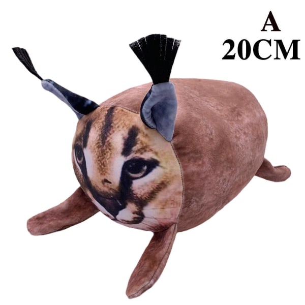 20cm/30cm Ny Big Floppa Plysch Plysch Simulering Tryck Docka Katt Present Kudde Karakal -ys[HK] 20Cm Mixed Color S