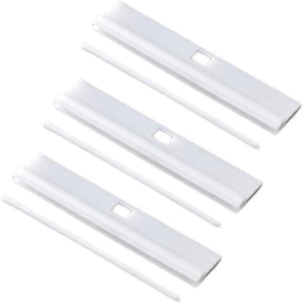 Pystylamelliverhon ripustin 5\" (127mm) Vaihto Valkoiset Ripustimet Säleille Louvre Tee-se-itse Säädettävät Pystylamelliverhon Tarvikkeet Pakkaus 20 kpl.[HK]