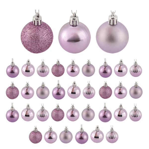 Julekuler Knusesikker Julepynt Sett Julekuler Dekor [HK] Purple