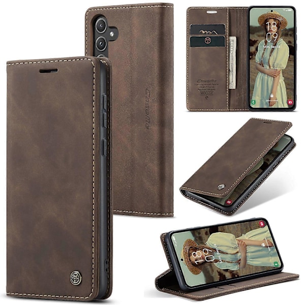 CASEME 013-serien for Samsung Galaxy A55 5G deksel PU-lær Stativ Visning Business Telefondeksel[HK] Style E Multicolor