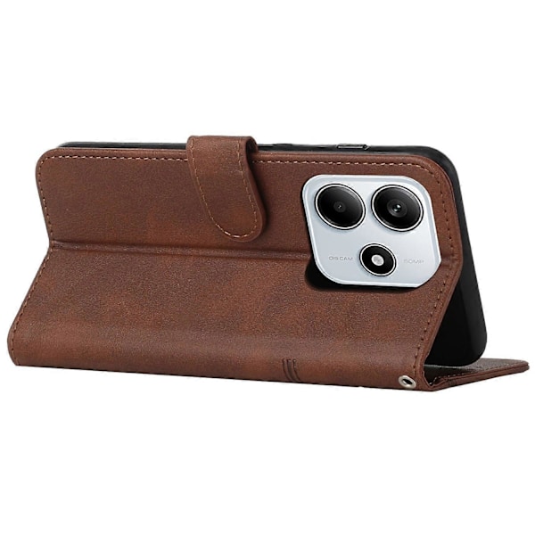 För Xiaomi Redmi Note 14 5G Fodral Ställ Flip Skyddande Läder Telefonskal - Svart[HK] Brown Multicolor