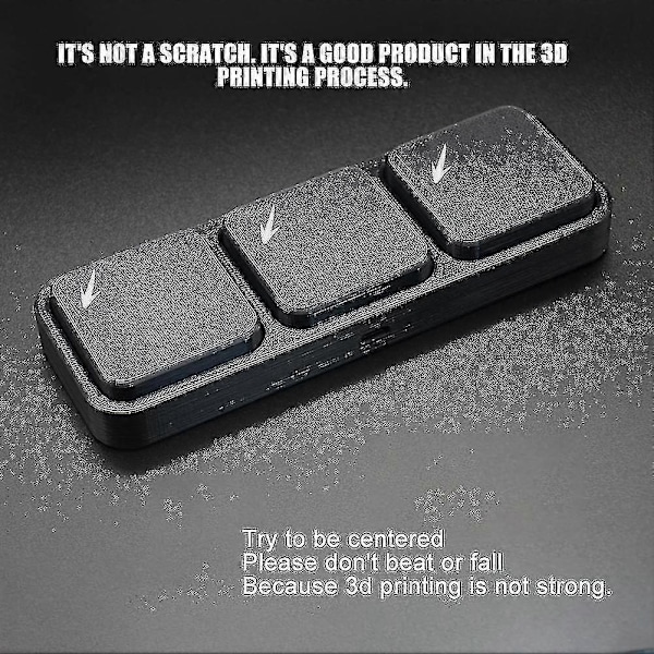 1/2/3 Stor Tast Usb Programmerbart Makrotastatur For Windows Linux Macos Hurtigtast Mus Enkelttastknapp[HK] size 2 keys