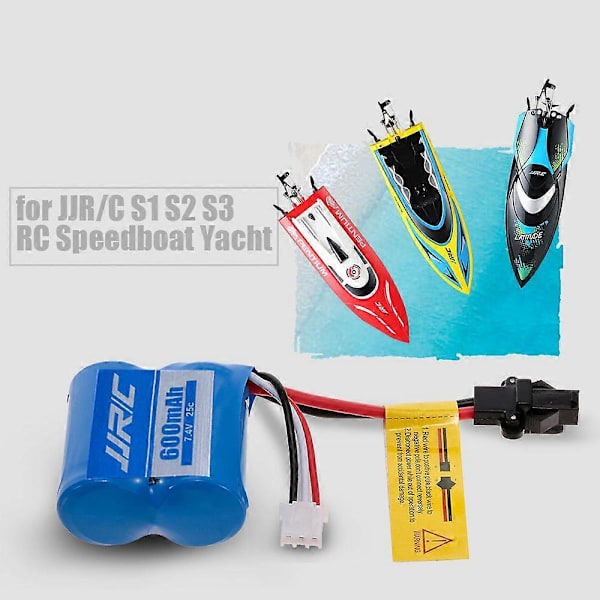 18350 7.4V 600mAh Li-ion Batteri til JJR/C S1 S2 S3 H100 H106 RC Speedbåd Yacht[HK]