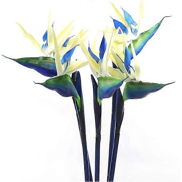 Varm 65CM stor elegant paradisfugl hjemmekontor kunstige blomster 3 stk.[HK] Blue