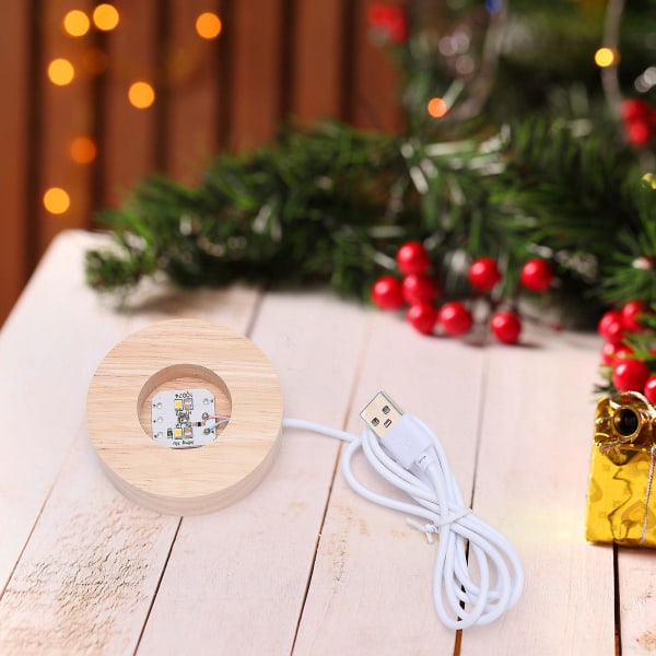 LED Krystal Bordlampe USB 3D Måne Galaxy Globe Natlampe Børn Julepynt Gave[hk] moon