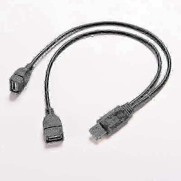 USB 2.0 förlängningskabel A 1 hona till 2 dubbla USB-hane datahubb strömadapter Y-splitter USB-laddningskabel [HK]
