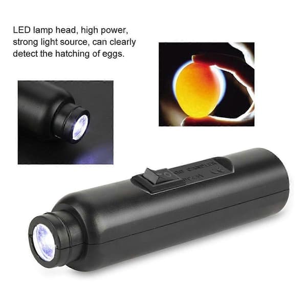 Trådløs oppladbar LED lys kjølig hvit egglampe for overvåking av eggutvikling med[HK]