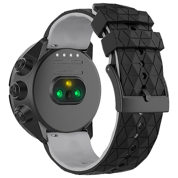 Rannekkeet Suunto 9/Suunto 9 Baro/Spartan Sport Wrist HR/Traverse -kelloihin, jalkapallokuvioitu 24mm kello Multicolor, Black Grey Style E Other Smartwatch Model