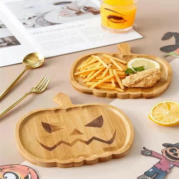 Pumpaplatta Grimace Matbricka för Halloween Träserveringsbricka Köksplatta[HK] Ghost