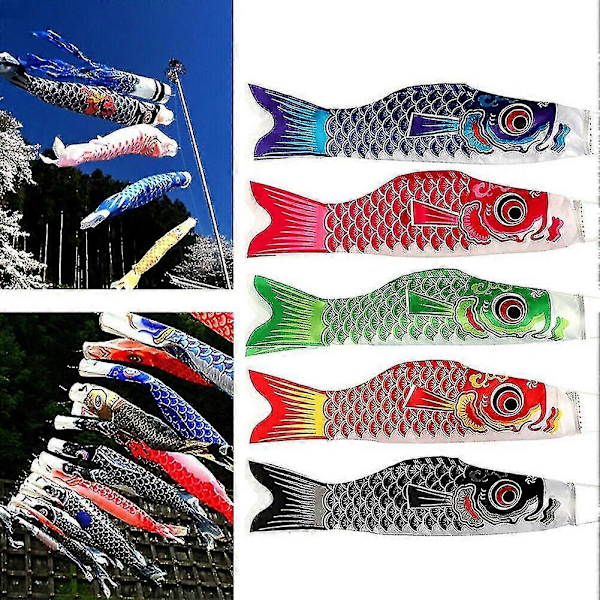 55cm Japansk Nobori Koinobori Karpe Streamer Vindpose Fisk Flag Drage Boligindretning Jikaix[HK] Blue