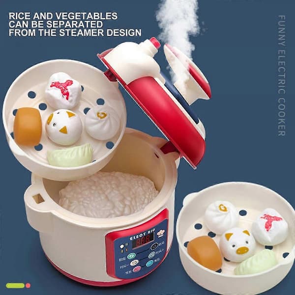 Leksaksköksaccessoarer Leksaksmat Flickpresenter Småbarn för barn Grytor och pannor[HK] Red 20Pcs kitchenware