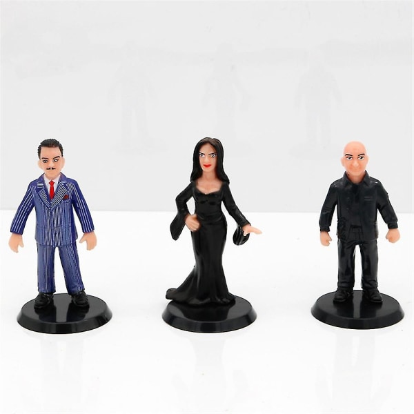 6 stk Wednesday Addams Family Figur Figur Dukke Med Base Barn Gave Leker[HK]