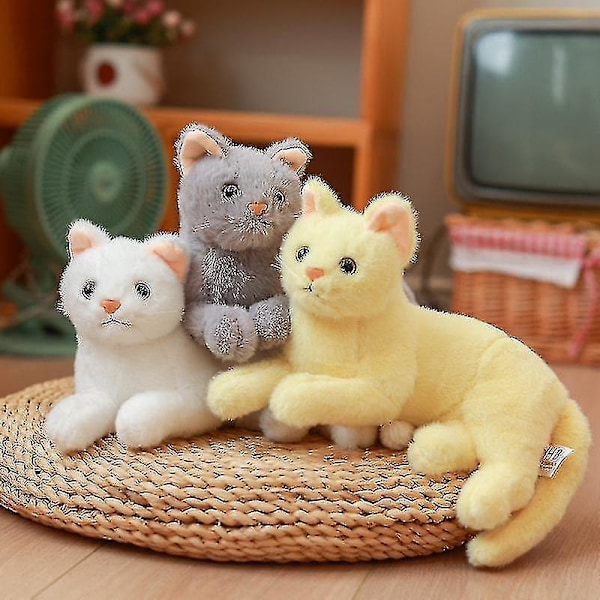 30cm Söpö Pehmokissa Nukkekissa Lelu Simulaatio Täytetyt Kissat Lelut Pojalle Tytölle Lahjat[HK] Yellow