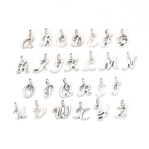 Silver Letter hänge DIY hänge för handgjorda och smyckestillbehör