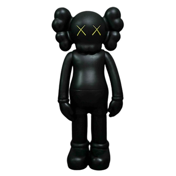 Kaws Figurer Leksak Minifigurer Samlarobjekt Modelldocka Leksaker Borddekoration Hyllpynt Present Svart