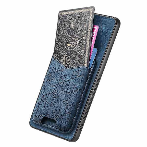 Til Nothing Phone (2a) Etui med Præget Mønster, Kortholder, Støttefod, Læder Bagcover [HK] Style E Multicolor