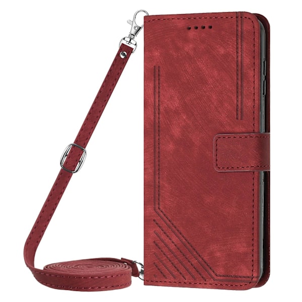 PU-fodral för Motorola Edge 50 Pro[HK] Red