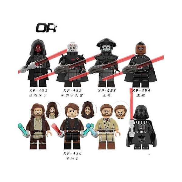 \"KT1059 Star Wars Serie Darth Vader Obi-Wan figurer 8 børns byggeklods legetøj\"[HK]