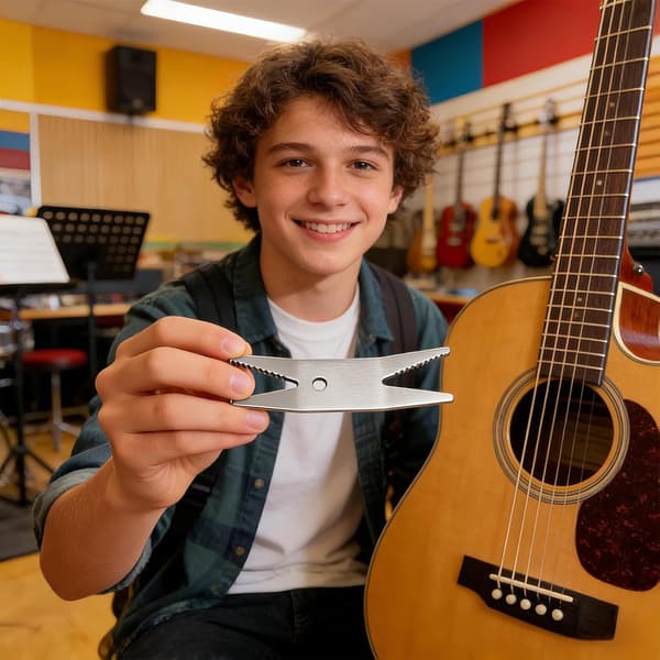 Gitarrnyckel - Stränginstrumentvridare för ukulele basövning | Rostfritt stål med kompakt ergonomisk design, enkel sträng A[HK]