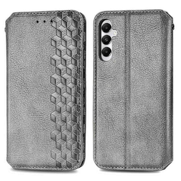 Samsung Galaxy A05s 4G Nahkakotelo, kohokuvioitu vinoneliökuvio, lompakkokotelo [HK] Style E Multicolor