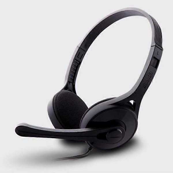 Edifier K550 3.5mm Stik Kablet Ledningsstyring Stereo Computer Gaming Headset med Mikrofon[HK] Elegant Black