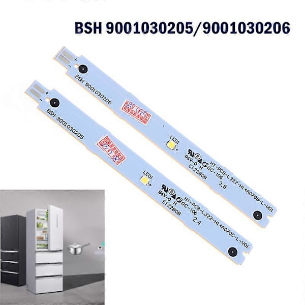 1 stk. BSH 9001030205 9001030206 9001069888 3V 6V Kølebelysning LED Strip til Køleskabsdele[HK] 6V