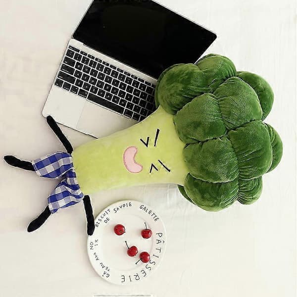 Sød multifunktionel pude grøntsagsbroccoliplys legetøj bløde komfortable puder[HK] 65cm