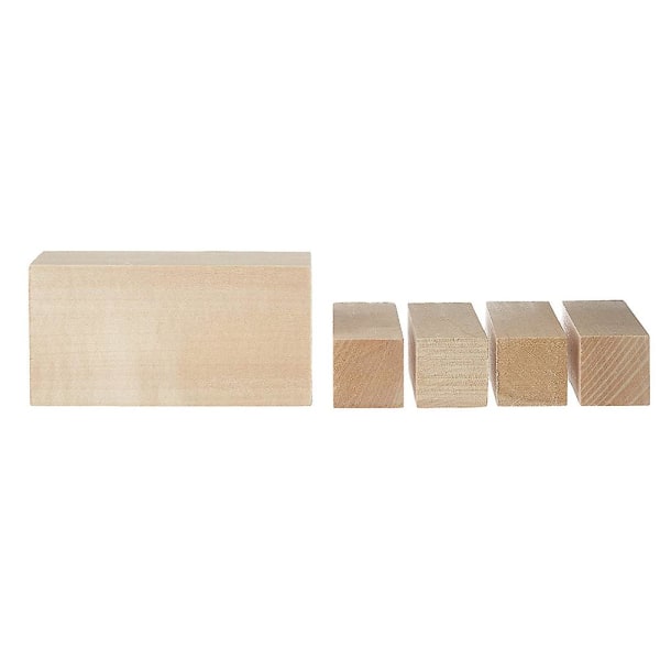 5 kpl Carving Wood Blocks Whitling Wood Blocks Basswood Carving Blocks keskeneräinen set veistämistä varten ([HK])