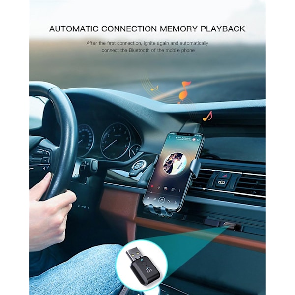 Mini Bil Bluetooth 5.1 FM01 Transmitter Modtager Auto Trådløs Lydadapter Til Bil FM Radio Håndfri Opkald USB Strøm Bilsæt[HK]