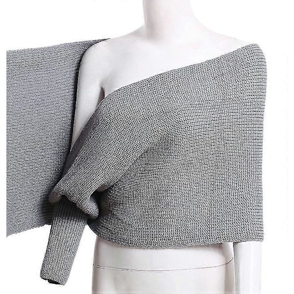 Dam Stickad Tröja Toppar Halsduk Med Ärm Wrap Vinter Varm Sjal Halsdukar[HK] KHAKI