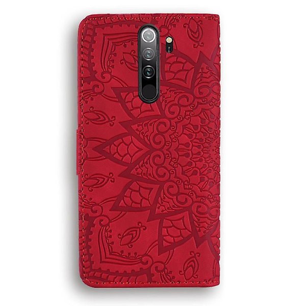 Plånboksfodral för XiaoMi RedMi NOTE 8 PRO Premium PU Läder Flip Cover Mandala[HK] Red