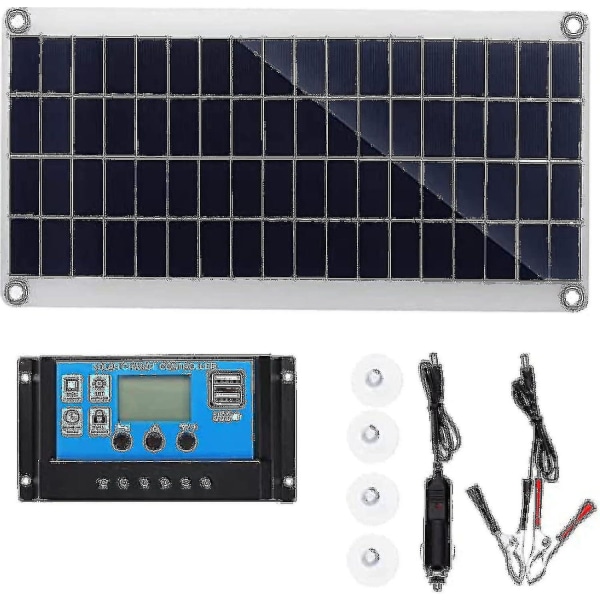 300w 12v Solar Panel Kit Batterioplader 300 Watt 12 Volt Off Grid System med 10a-60a controller[HhhK]