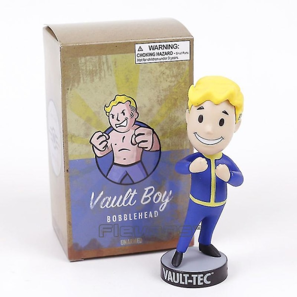 Fallout Vault Boy Bobble Head PVC Actionfigur Samleobjekt Modellleketøy Brinquedos 7 Stiler [HK] F Unarmed