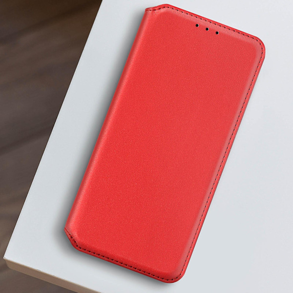 Lompakkokotelo Galaxy S21 FE:lle, magneettikorttipidike ja videon katseluteline, ruusukulta [HK] Red