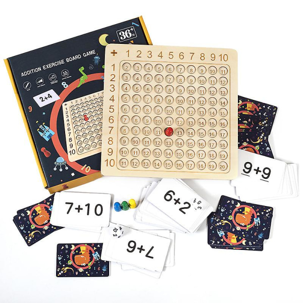 Lisäys lautapeli Matemaattinen laskentapöytäpeli, jossa noppa ja flash-kortti varhaiskasvatuksen lelulahjoilla[HK]