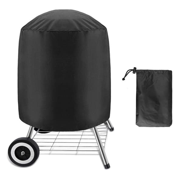 210D Utomhus Eldstadsöverdrag 58x77cm Runt Grillpresenning Dammskydd UV-skydd Regntätt Skydd