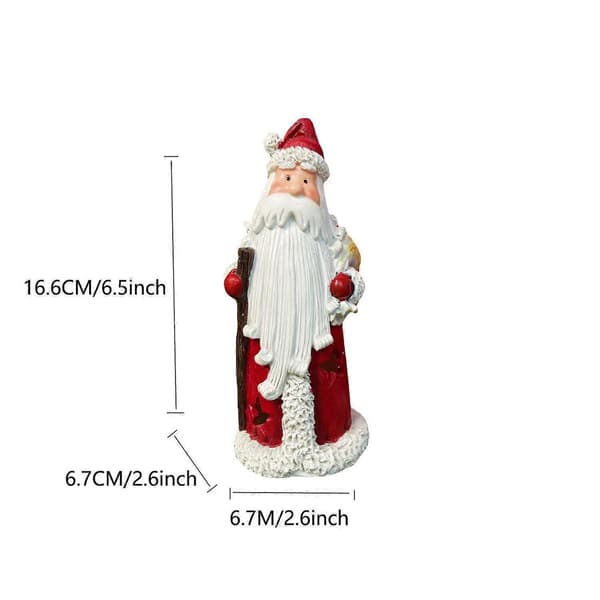 Jul tomte staty med LED-lampor heminredning julprydnader dekorativa nyårs bästa present [HK] A Red