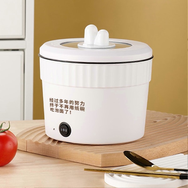 Elektrisk Gryta Non-Stick Ramen Kokare Multifunktionell Gryta för Wok Stek Nudlar Ramen Kokare[HK] 1.8L Kimchi Pot White