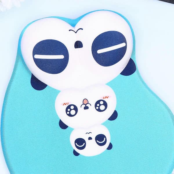 Håndleddsstøtte Musematte Silikon for Datamaskin 1 stk Tegneserie Panda Mønster Design[HK]