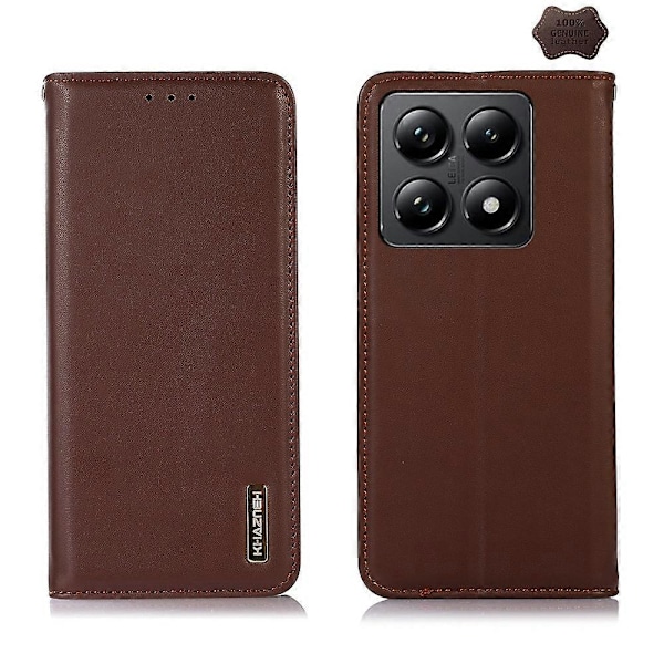 KHAZNEH Nappa Teksturdeksel For Xiaomi 14T[HK] Brown