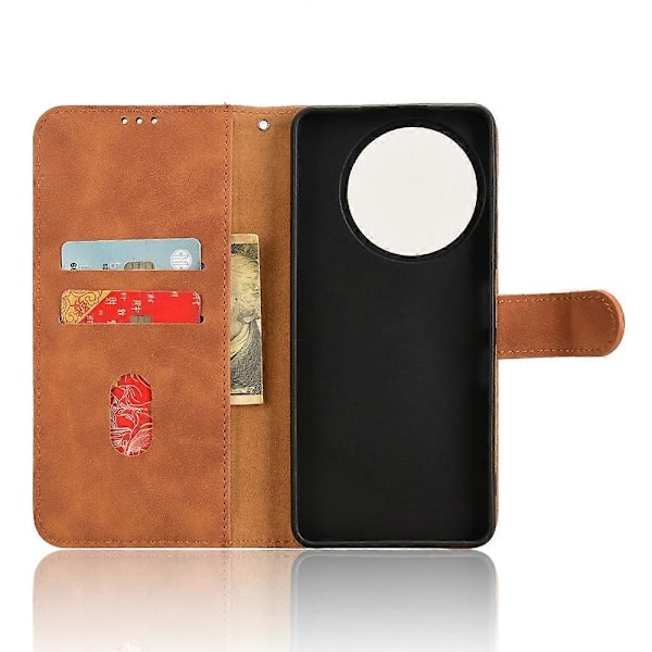 For TCL 50 NxtPaper 5G Lærveske Hudfølelse Anti-Fall Lommebok Flip Telefondeksel - Grønn[HK] Brown Multicolor