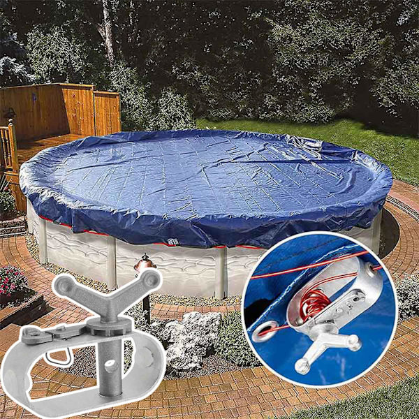 HK Aluminiumkabelspännare för poolskydd 2pcs