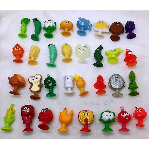 Kuuma myynti Stikeez Mini Vegetable Sucker Dolls Toy 10-30kpl Lapset Cartoon Hedelmät Eläimet Kapseli Toimintahahmo Lelut Pojille Tytöille Lahja Lapselle[HK] 10Pcs Random