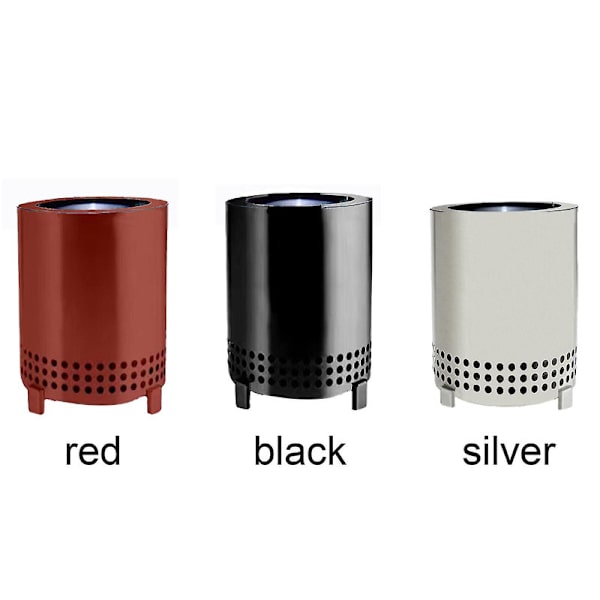 Bimirth Solo Stove Mesa bordplade ildsted i rustfrit stål med stativ | Udendørs minildsted med lav røg til by og forstæder | Fyret med træpiller eller træ [HK] silver